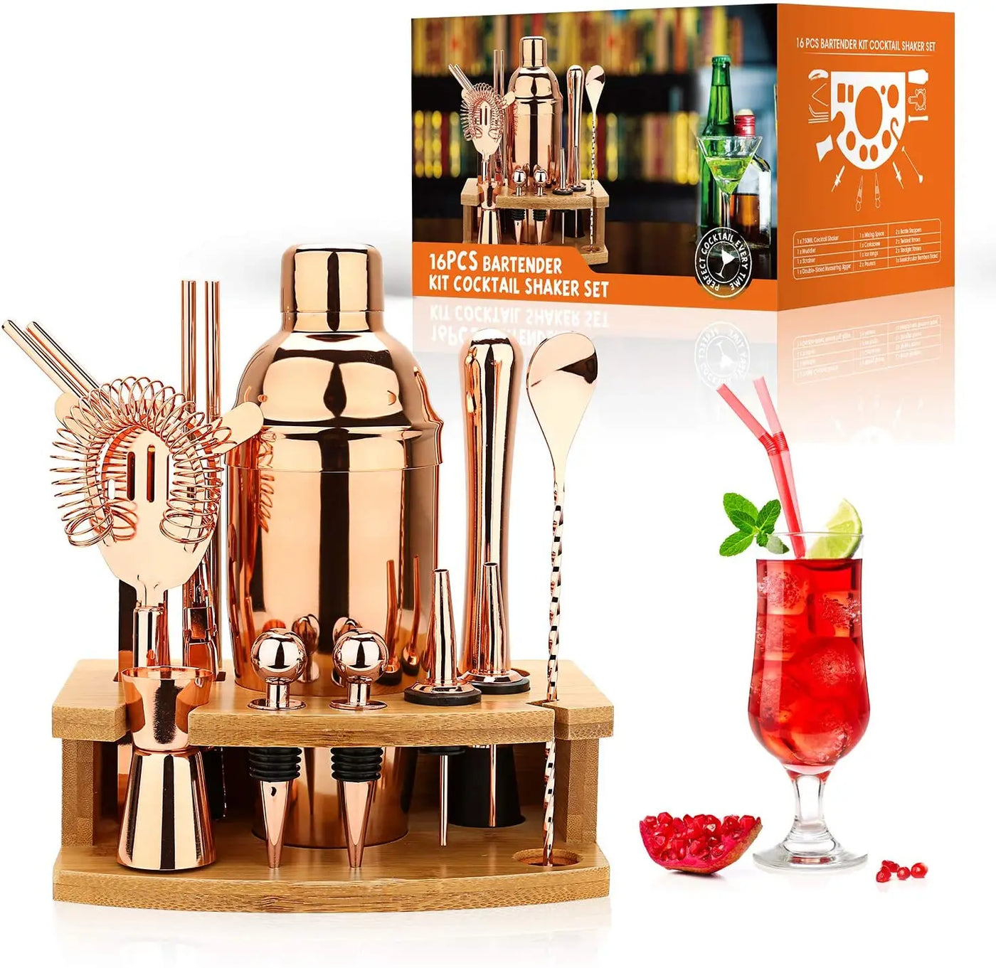 Sixteen Piece Bartender Kit
