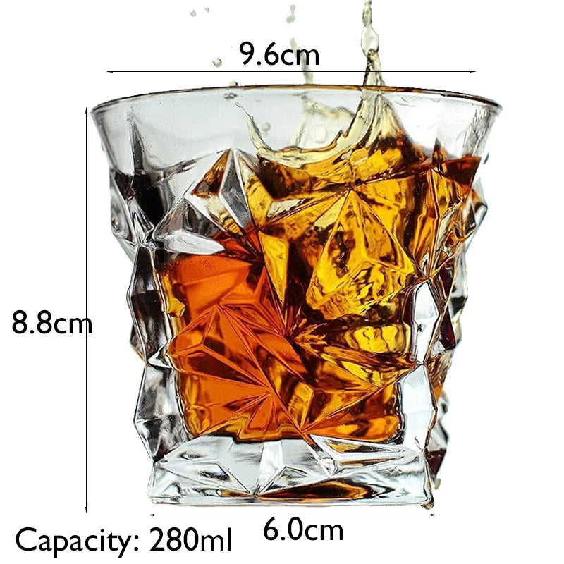 Geometric Whiskey Rocks Glass