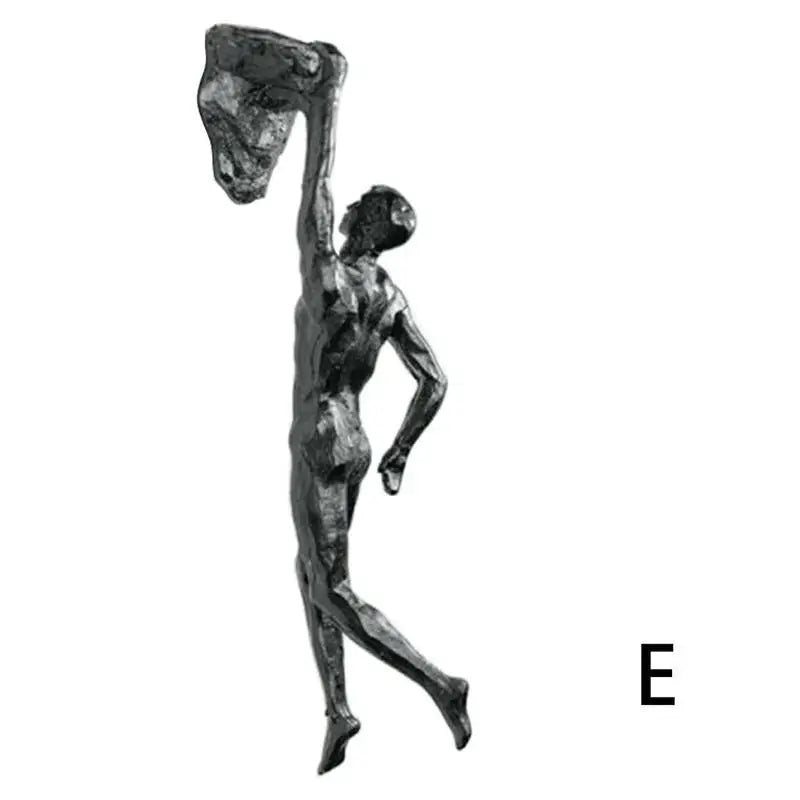 Rock Climber Wall Sculpture