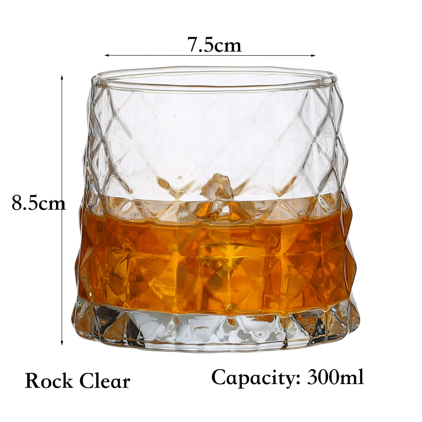 Geometric Whiskey Rocks Glass