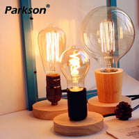 Vintage Wood Edison Lamp