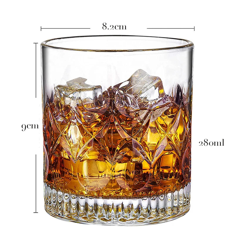 Geometric Whiskey Rocks Glass