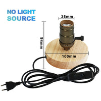 Vintage Wood Edison Lamp