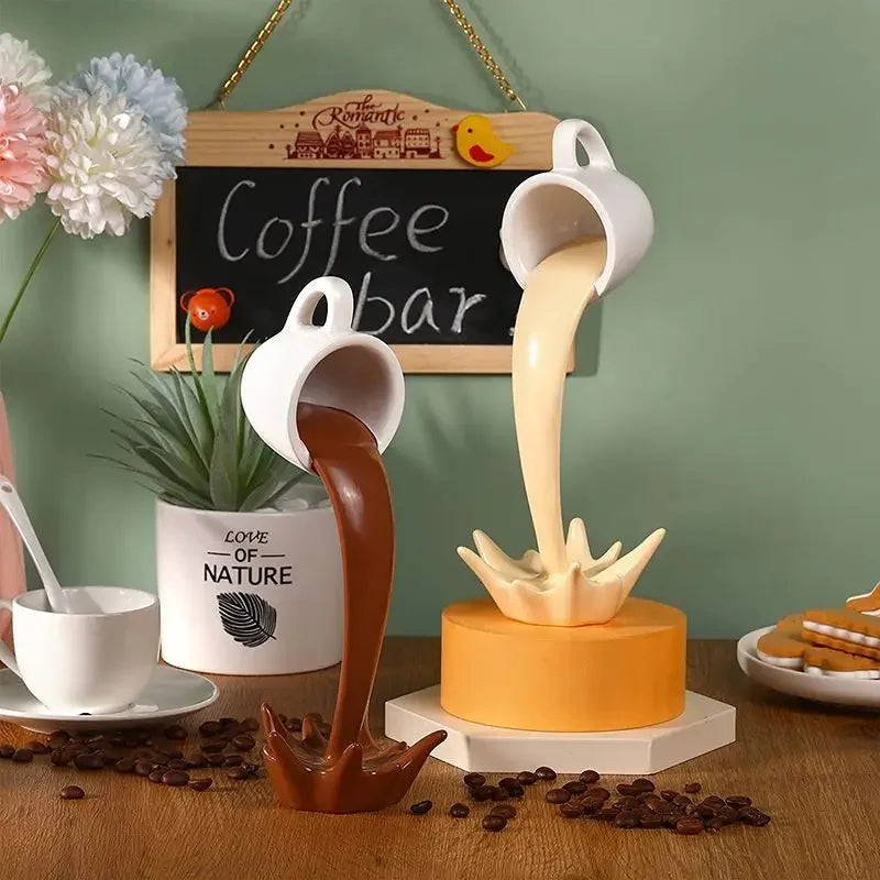 Floating Coffee Splash Sculpture