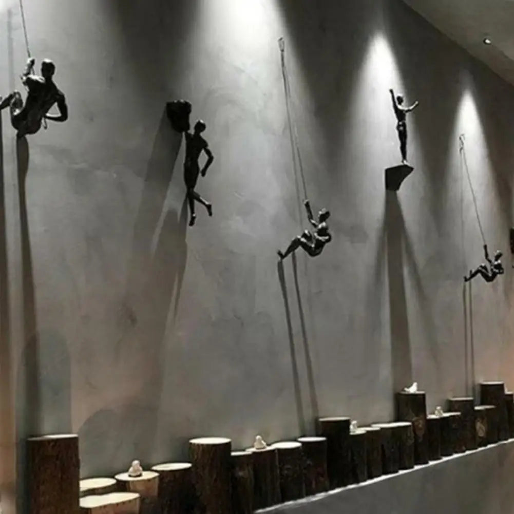 Rock Climber Wall Sculpture