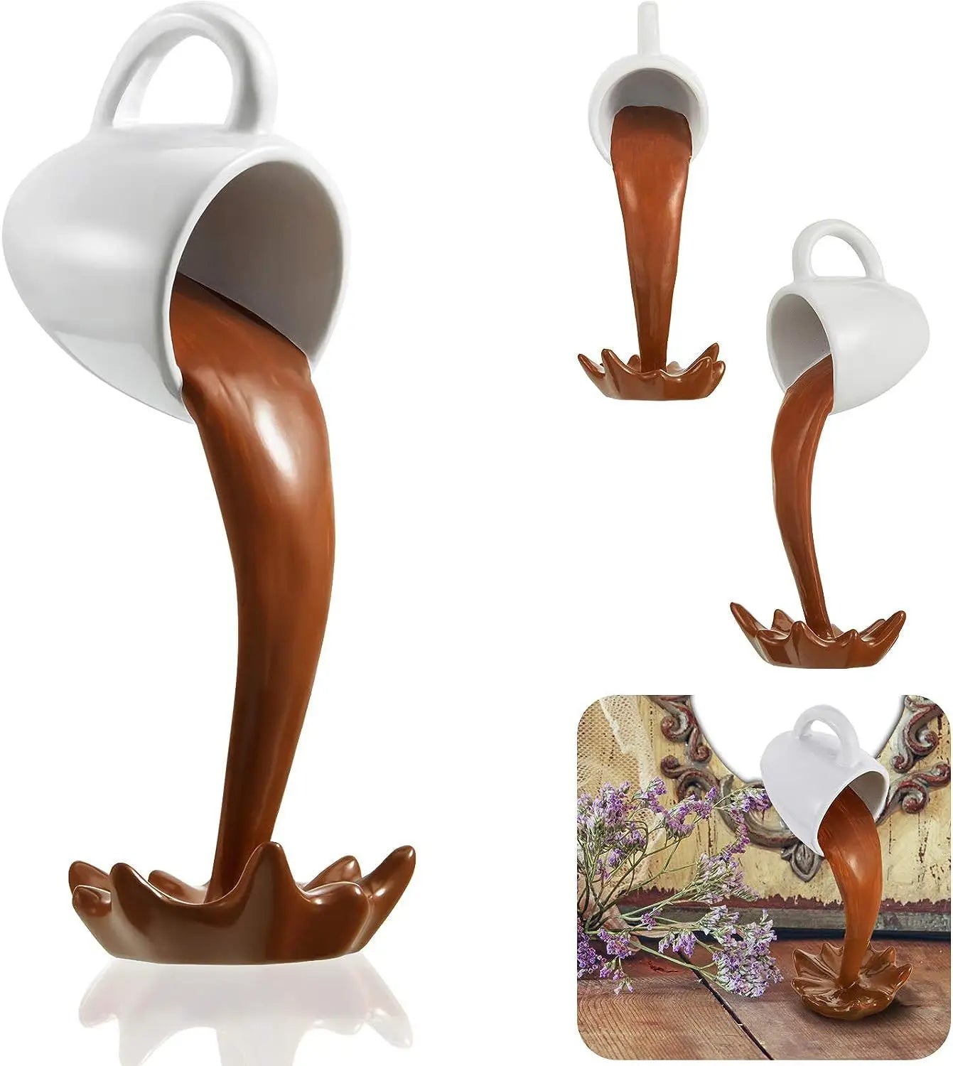 Floating Coffee Splash Sculpture