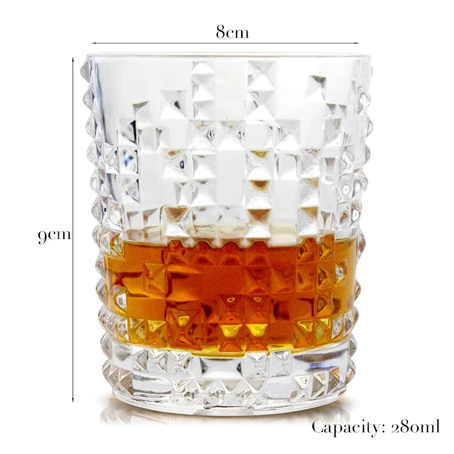 Geometric Whiskey Rocks Glass