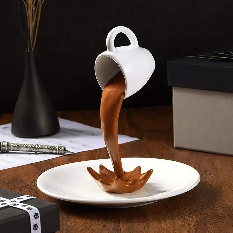 Floating Coffee Splash Sculpture