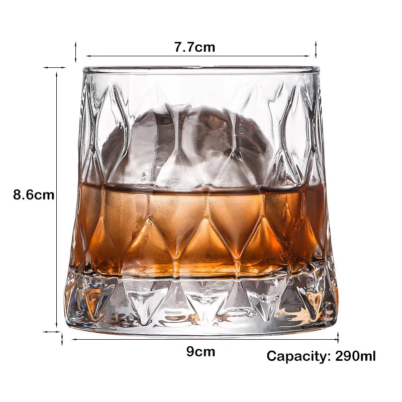 Geometric Whiskey Rocks Glass