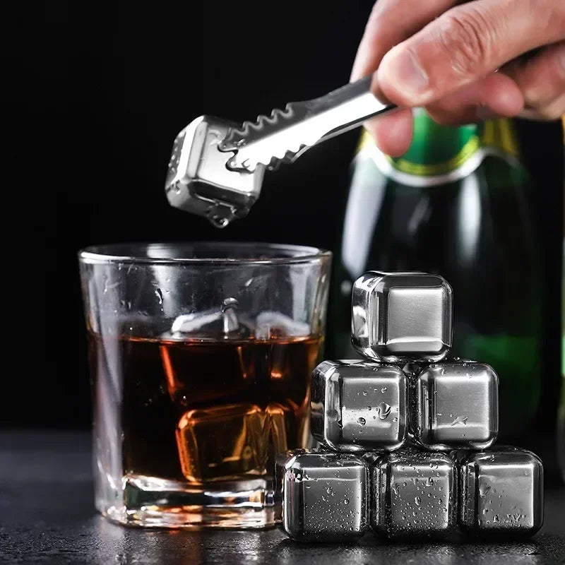 Reusable Stainless Whiskey Cubes