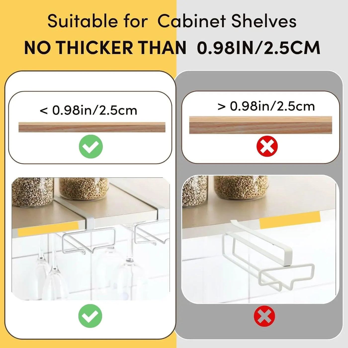 Under Cabinet Glass Holder