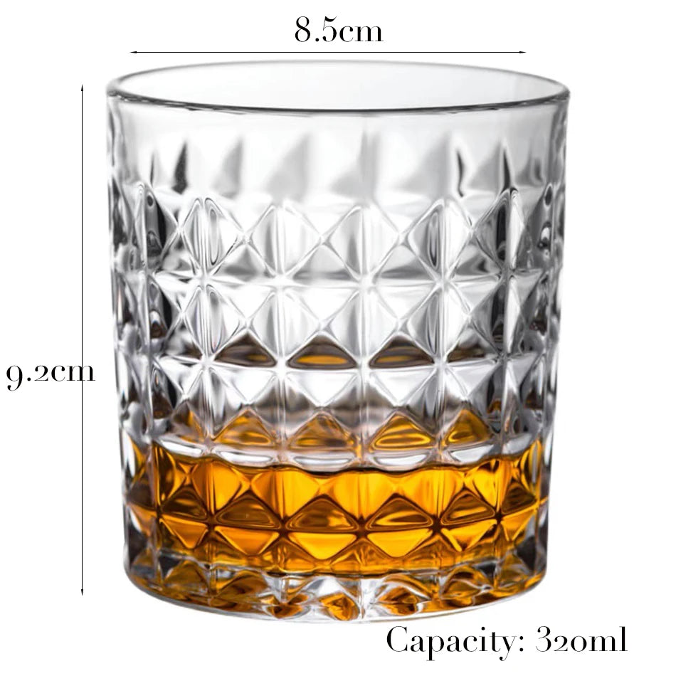 Geometric Whiskey Rocks Glass