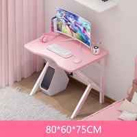 Pink Bamboo Gaming Desk