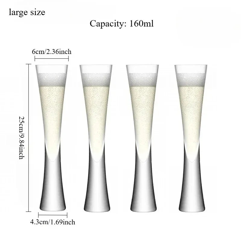 Hourglass Champagne Flute Set