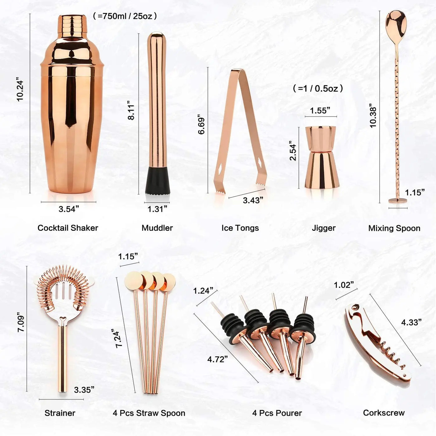 Sixteen Piece Bartender Kit