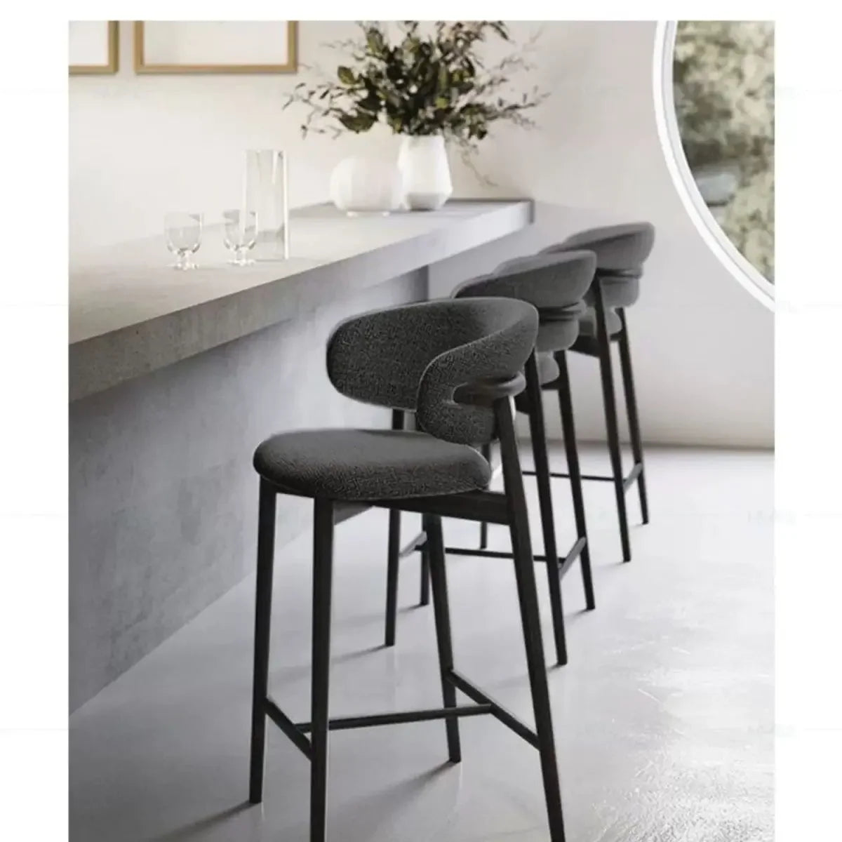 Nordic Cushioned Bar Chair