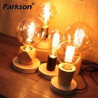 Vintage Wood Edison Lamp