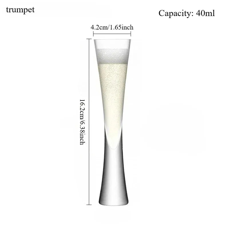 Hourglass Champagne Flute Set