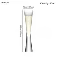 Hourglass Champagne Flute Set