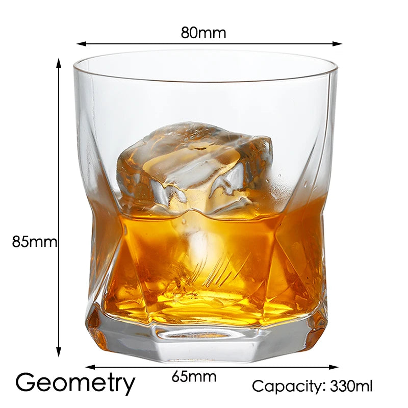 Geometric Whiskey Rocks Glass